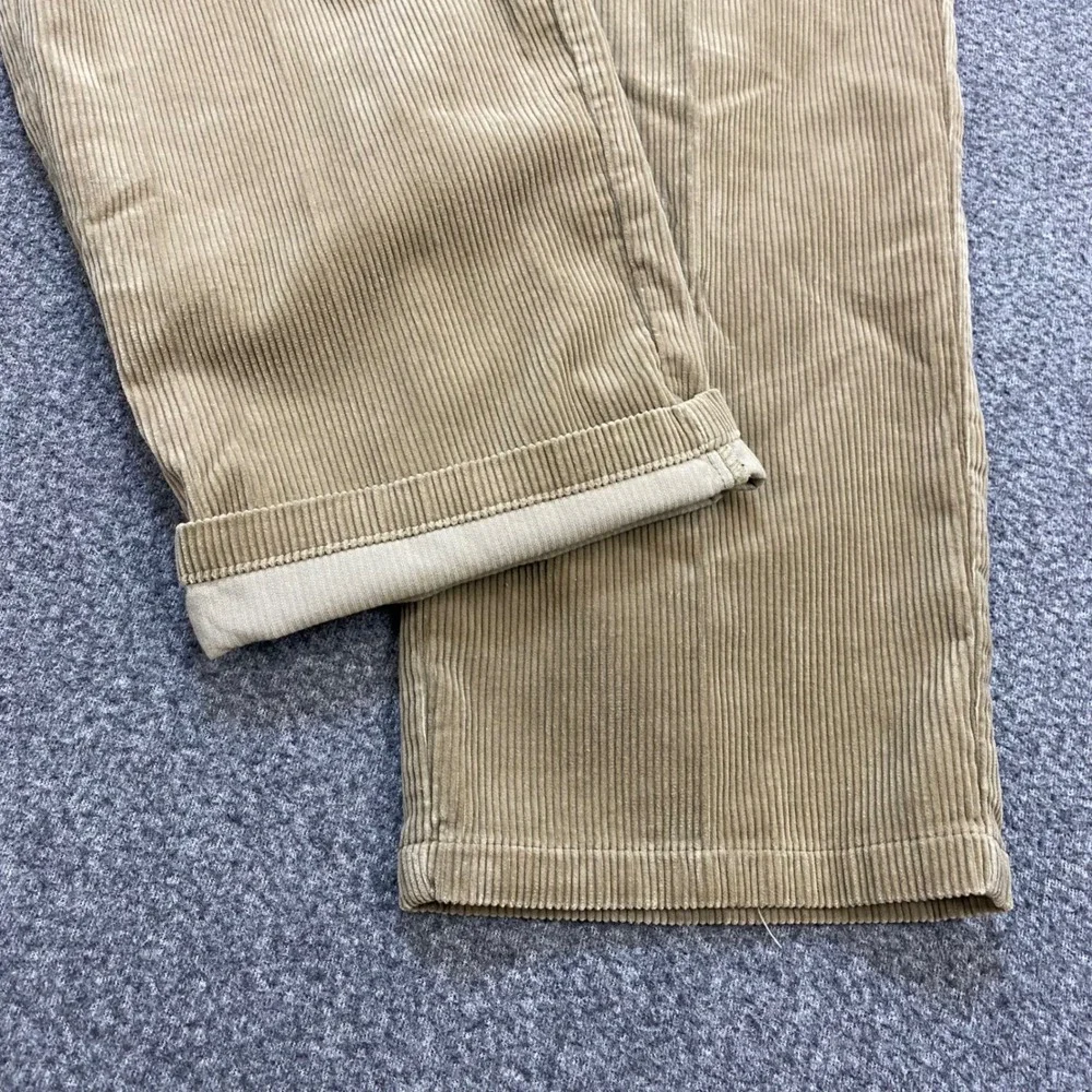 VTG Polo Ralph Lauren Cargo Pants Mens 38x32 Corduroy Tan Military Straight Leg